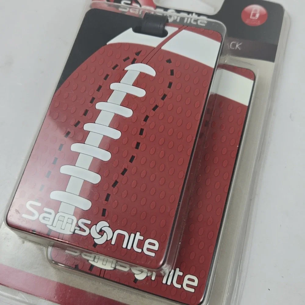 Samsonite Designer‎ ID Luggage Tags - 2 Pack Football Sports Theme NEW SEALED